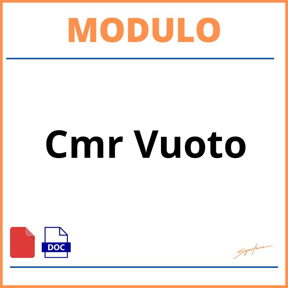 Modulo cmr vuoto