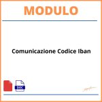 Modulo comunicazione codice iban