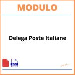 Modulo delega poste italiane