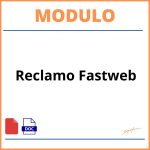 Modulo reclamo fastweb