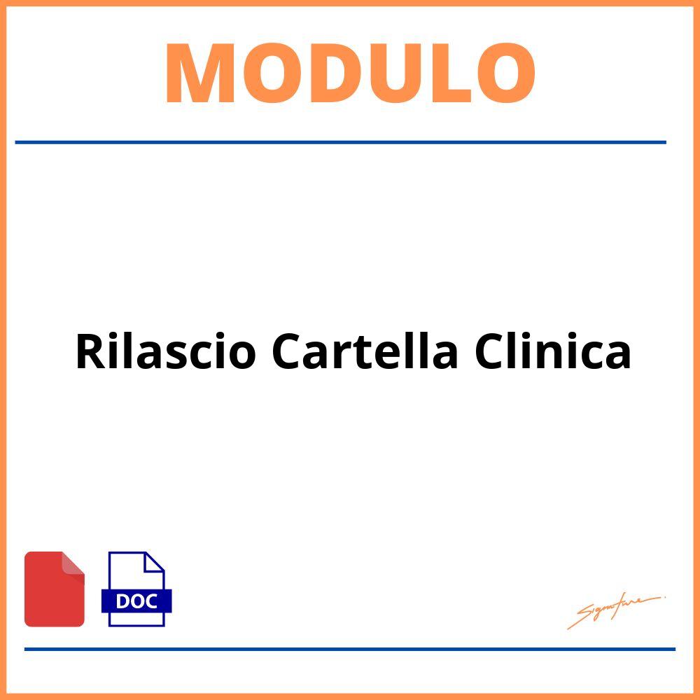 Modulo rilascio cartella clinica